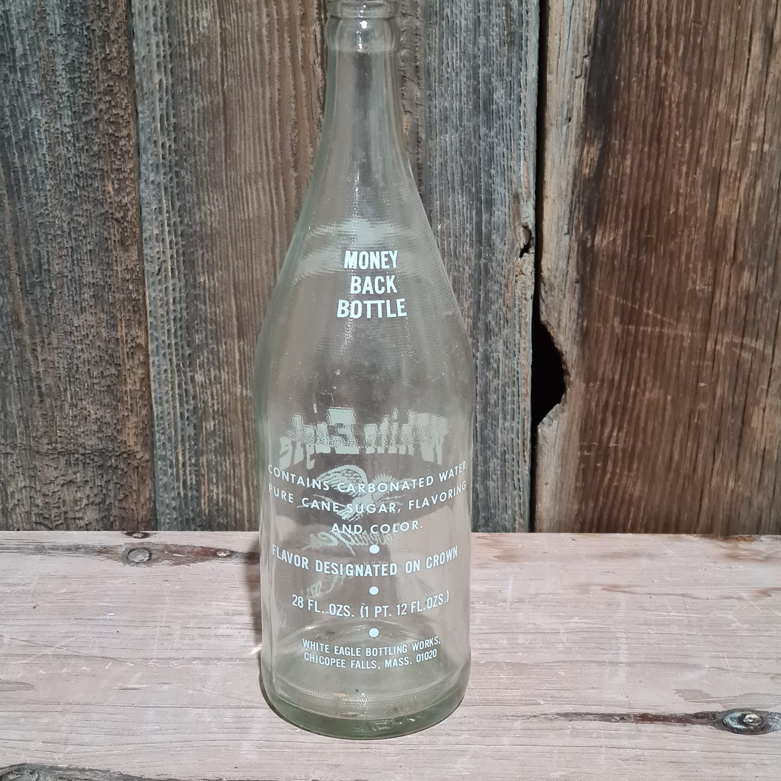 White Eagle Soda Bottle Clear White Text | Tramps UK
