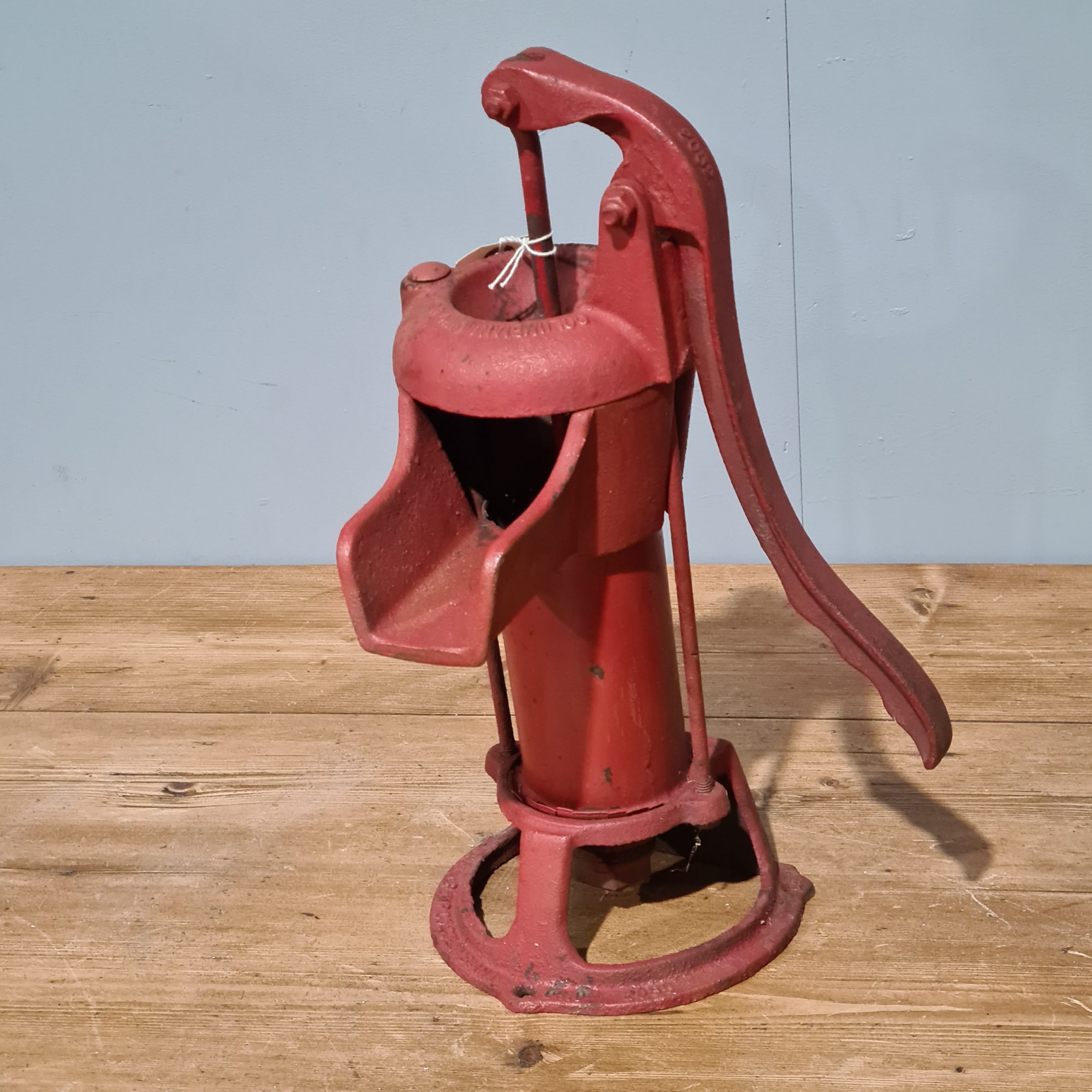 Vintage Red Cast Hand Water Pump (HIDDEN)