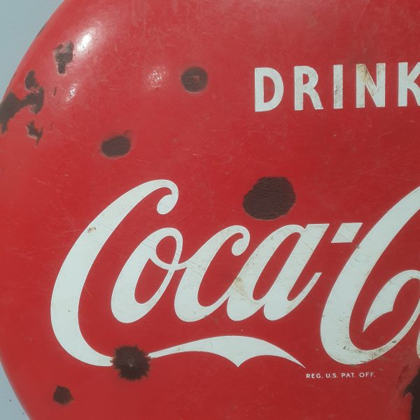 Coke Enamel Button Sign