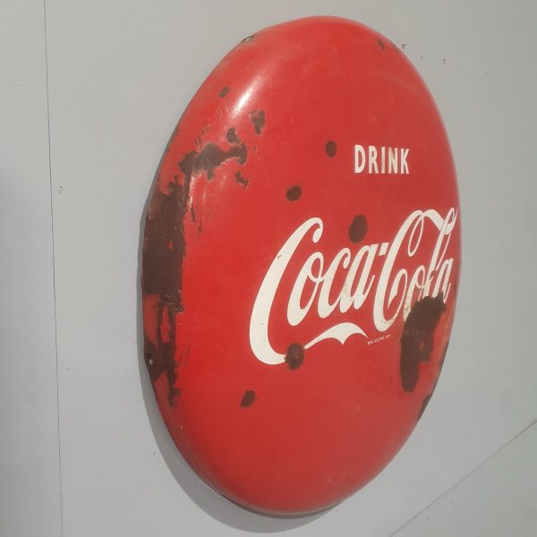 Coke Enamel Button Sign