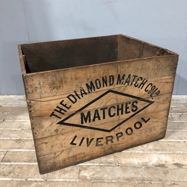 Diamond Match Vintage Crate, Old Wooden Crates For Free Uk