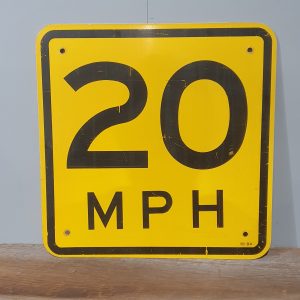 20 MPH Road Sign