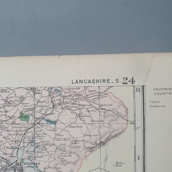 Lancashire Map Bacon's County Map