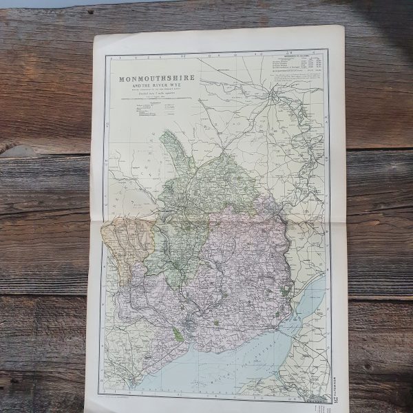 Monmouthshire Map Bacon's County Map
