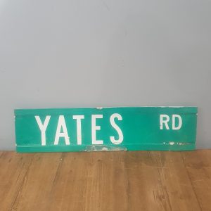 Yates Road Green Street Sign