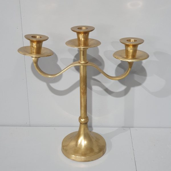 3 arm brass candlestick