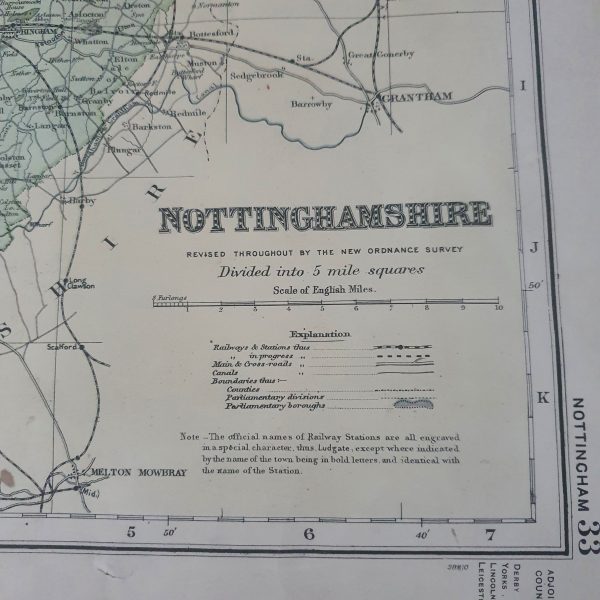 Bacons Map Nottinghamshire