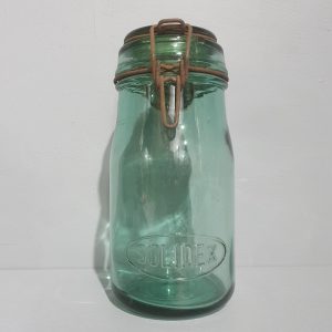 French Green Glass Jar 1L