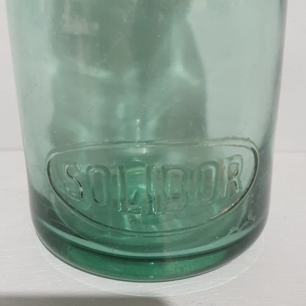 French Green Glass Jar small