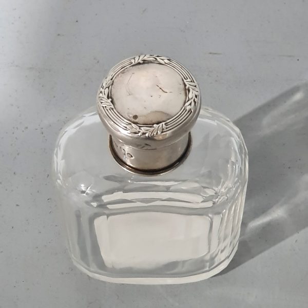 Glass and Silver Fragrance Bottle