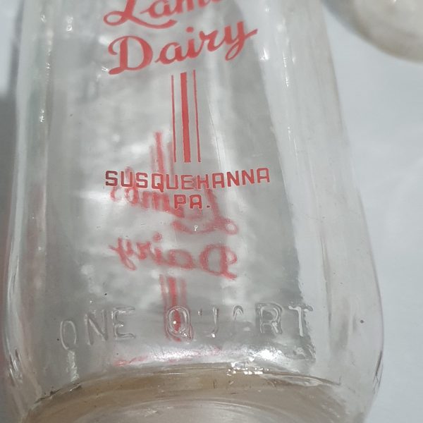 Lamb's Dairy Glass Milk Bottles