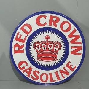 Large Red Crown Gas Sign
