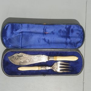 Silver Plated Fish Knife and Fork Set