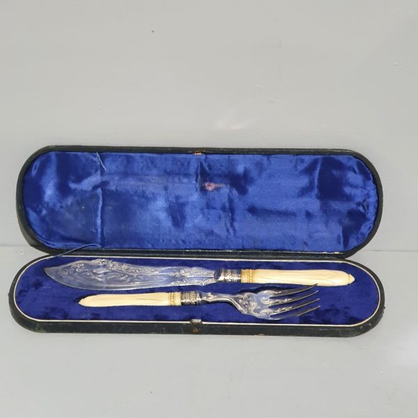 Silver Plated Fish Knife and Fork Set