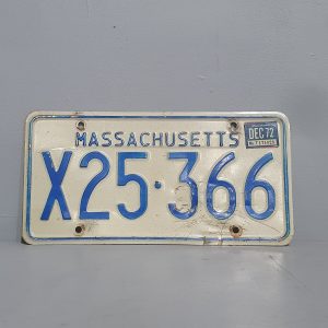 Massachusetts Licence Plate