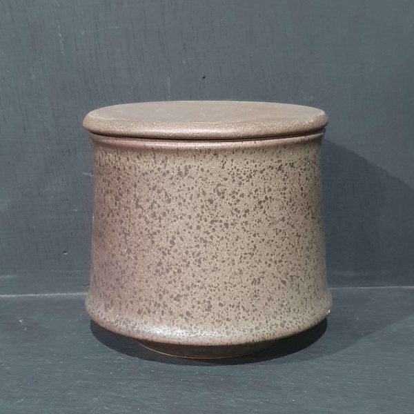 Brown Speckled Pot and Lid 31121