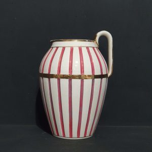 Red and White Striped Vase 31104