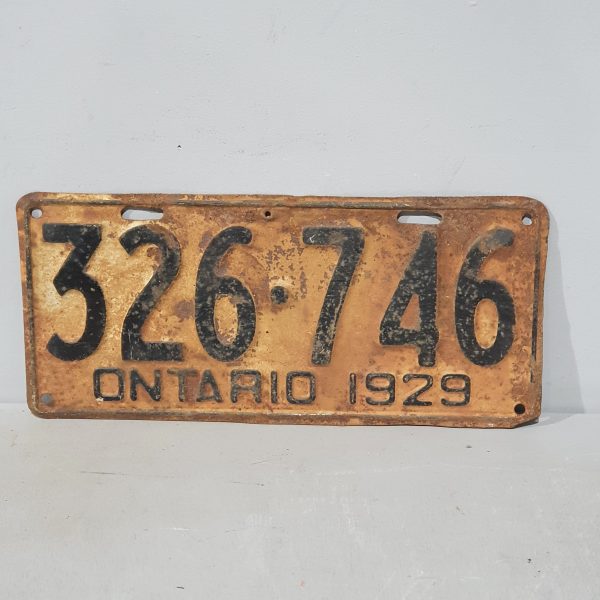 1929 Ontario Licence Plate