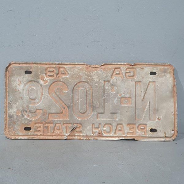 Georgia Licence Plate 1948