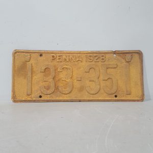 Pennsylvania 1928 Licence Plate