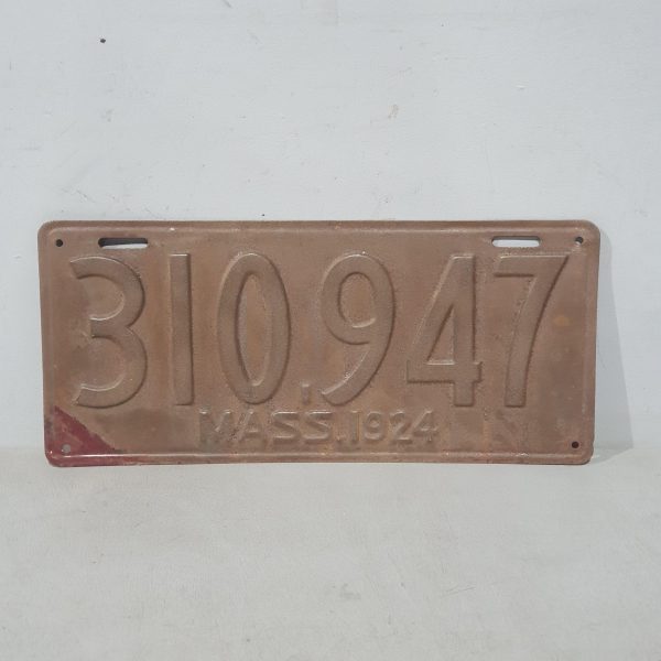 31437 1924 Mass Licence Plate