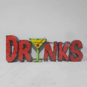 Metal Drinks Sign