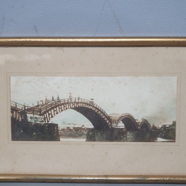 Framed Japanese Photograph Bridge